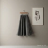 Grey satin JK body-hugging short skirt for women's wear, all-cotton skirt with elastic waist, A-line skirt Application Scenario